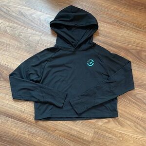 Virus cropped hooded top, size XS